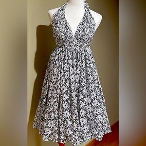 Cotton open back dress